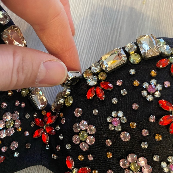 RARE Iconic luxe Very Sexy Halter Victoria’s Secret Jewelled XS-S Bikini Top - Picture 10 of 16